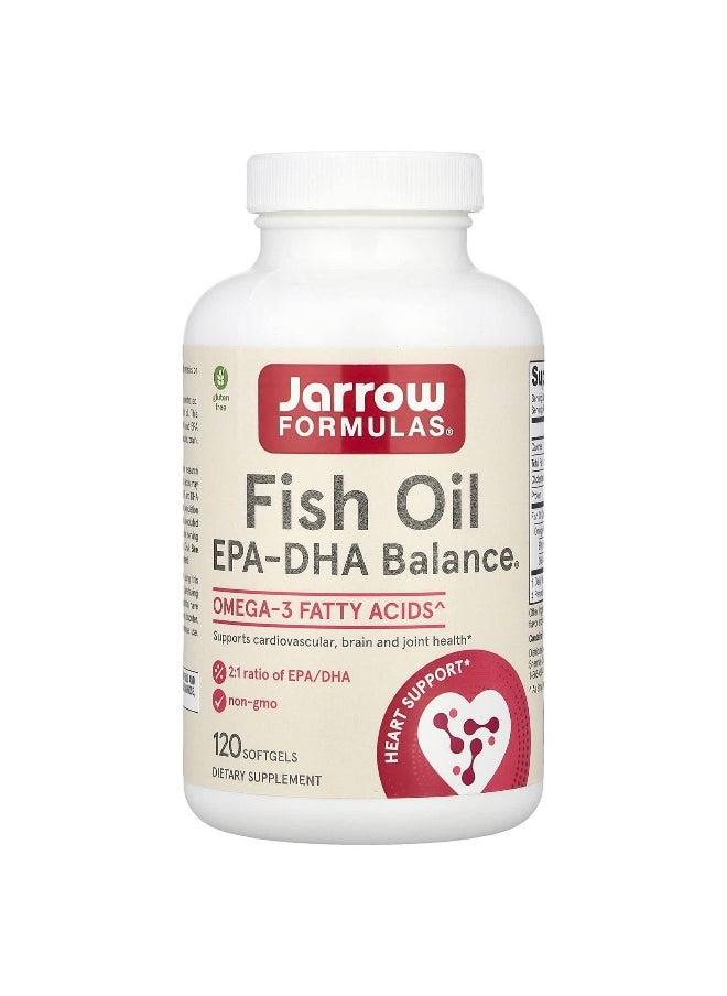 jarrow formulas Jarrow Formulas, Fish Oil, EPA-DHA Balance®, 120 Softgels  - Image 1