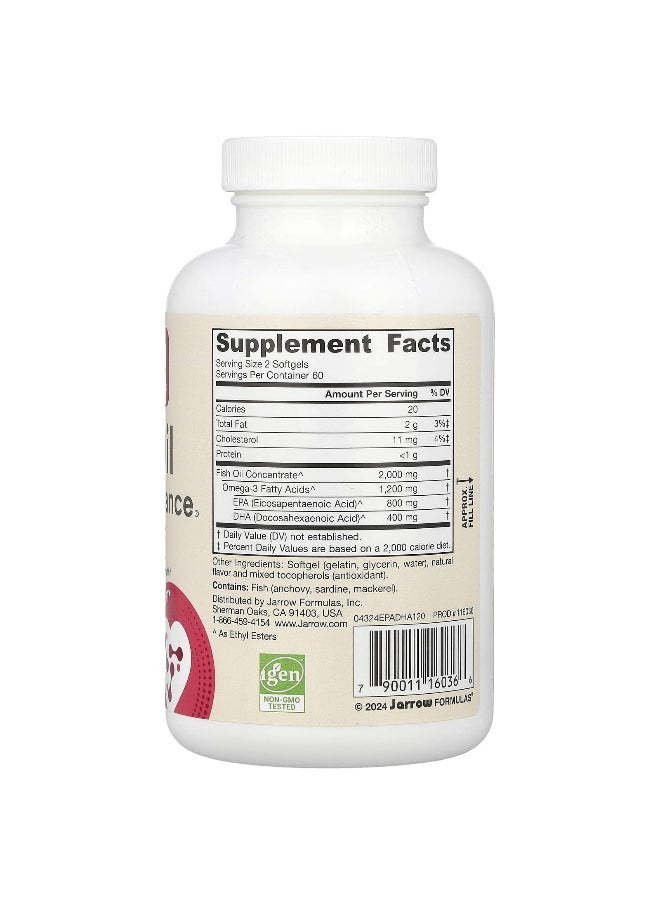 jarrow formulas Jarrow Formulas, Fish Oil, EPA-DHA Balance®, 120 Softgels  - Image 2
