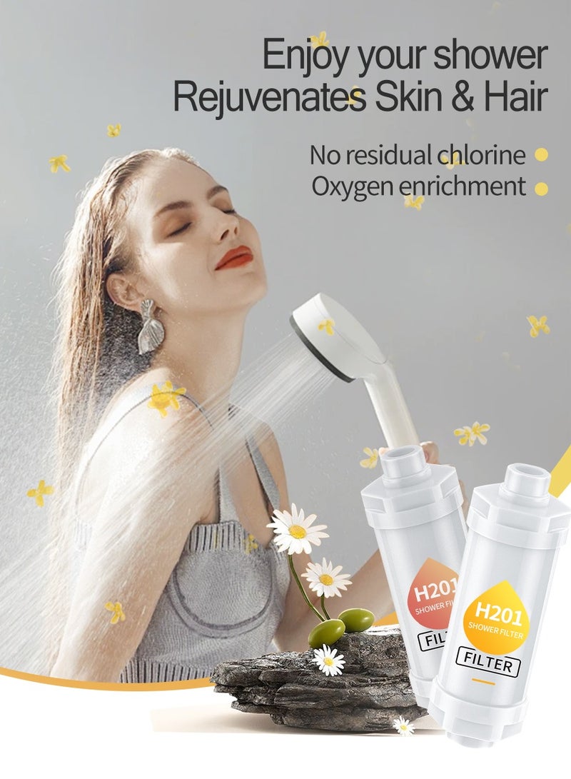 BEIRUI Aromatherapy Shower Head Filter, Vitamin C Shower Head Filter, Aromatherapy Hard Water Softener, Chlorine & Rust Remover, Water Purification Filter Shower Head, Prevents Dry Skin & Hair Loss (Osmanthus Scent/Peach Scent) - Image 4