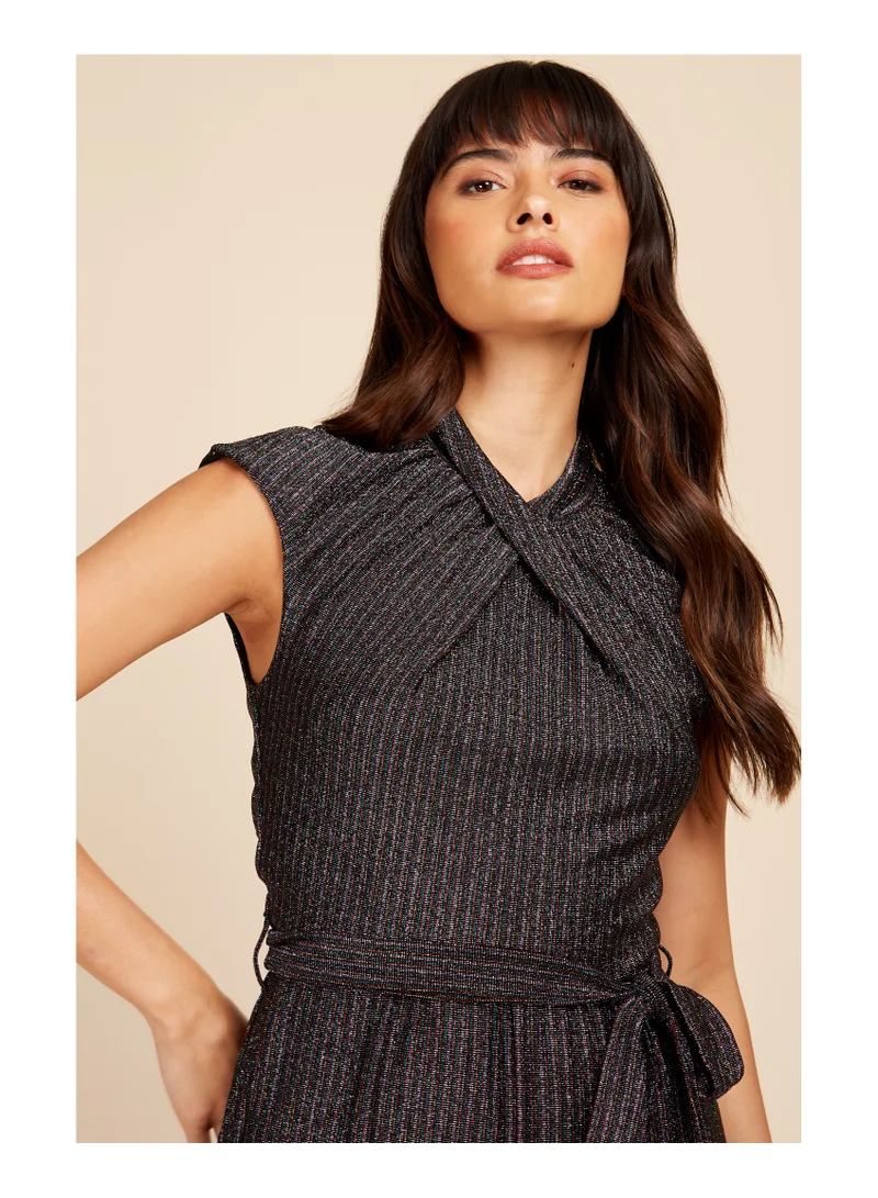 Little Mistress Little Mistress Black Metallic Jsuit
