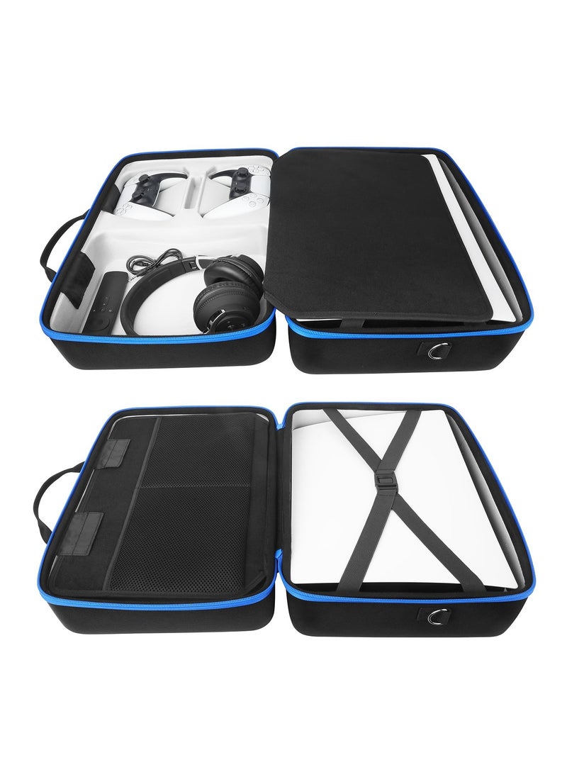 XICEN - Carrying Case for Playstation 5 Console, Travel Case for PS5 Compatible with Disc& Digital Edition with Base On, Hard Shell Storage Bag for PS5 DualSense Controllers/Pulse 3D Headset/Cords and Other - Image 1