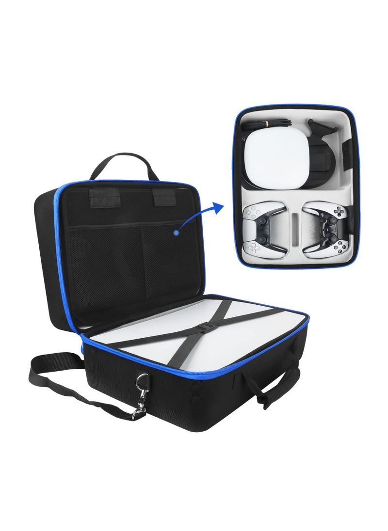 XICEN - Carrying Case for Playstation 5 Console, Travel Case for PS5 Compatible with Disc& Digital Edition with Base On, Hard Shell Storage Bag for PS5 DualSense Controllers/Pulse 3D Headset/Cords and Other - Image 1