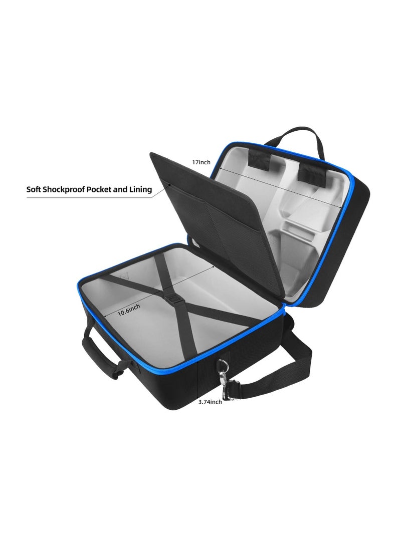 XICEN - Carrying Case for Playstation 5 Console, Travel Case for PS5 Compatible with Disc& Digital Edition with Base On, Hard Shell Storage Bag for PS5 DualSense Controllers/Pulse 3D Headset/Cords and Other - Image 1
