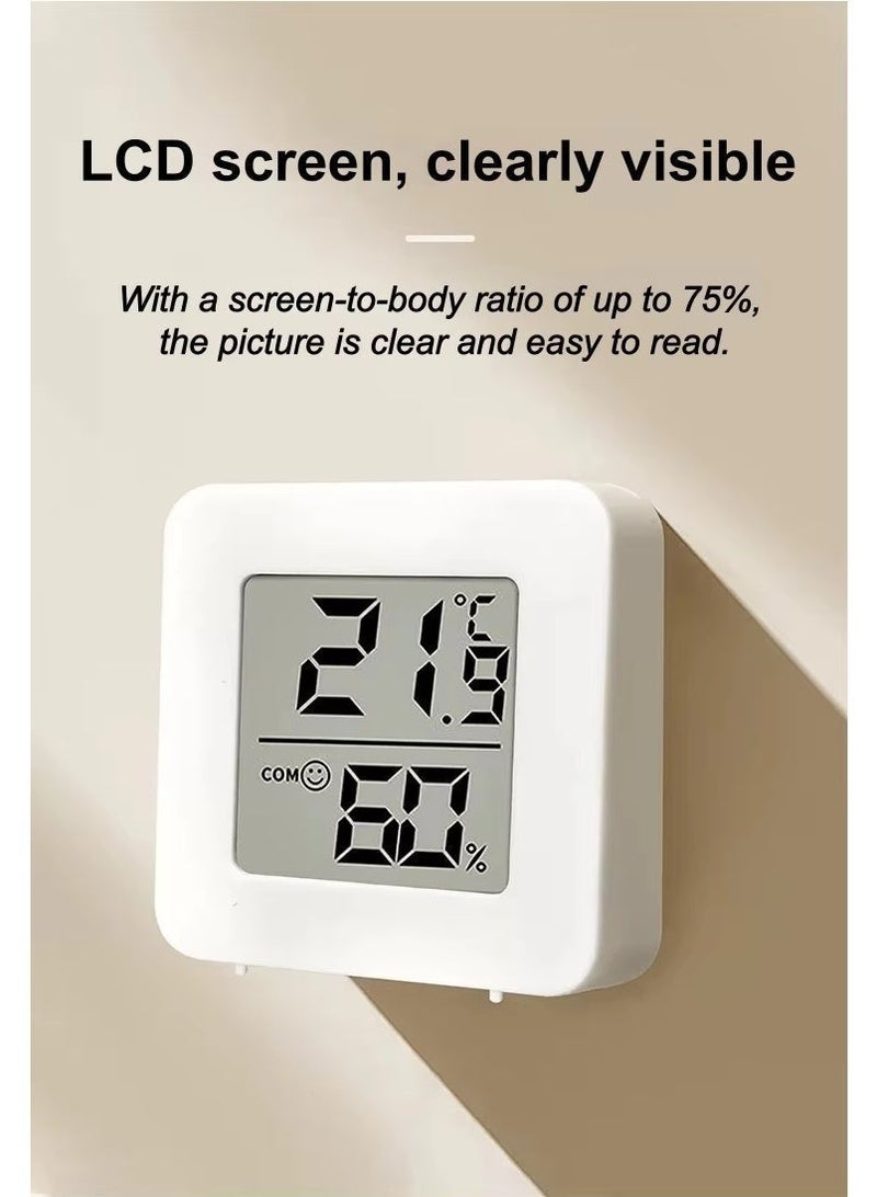 Cloovvie Digital Thermometer Hygrometer, Indoor Temperature and Humidity Monitor with High Precision Sensor, Clear LCD Display, Comfort Indicator, Compact Design for Home, Bedroom, Baby Room, Office and Travel - Image 3