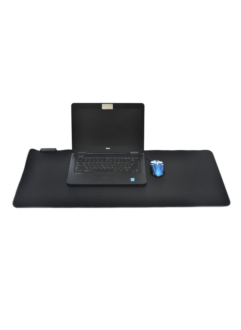 Generic - RGB Rubber Speed Surface Mouse Pad Its Works Great with All Mouse Sensor With Lighting Edges For Gaming  90x40 CM - Black - Image 1
