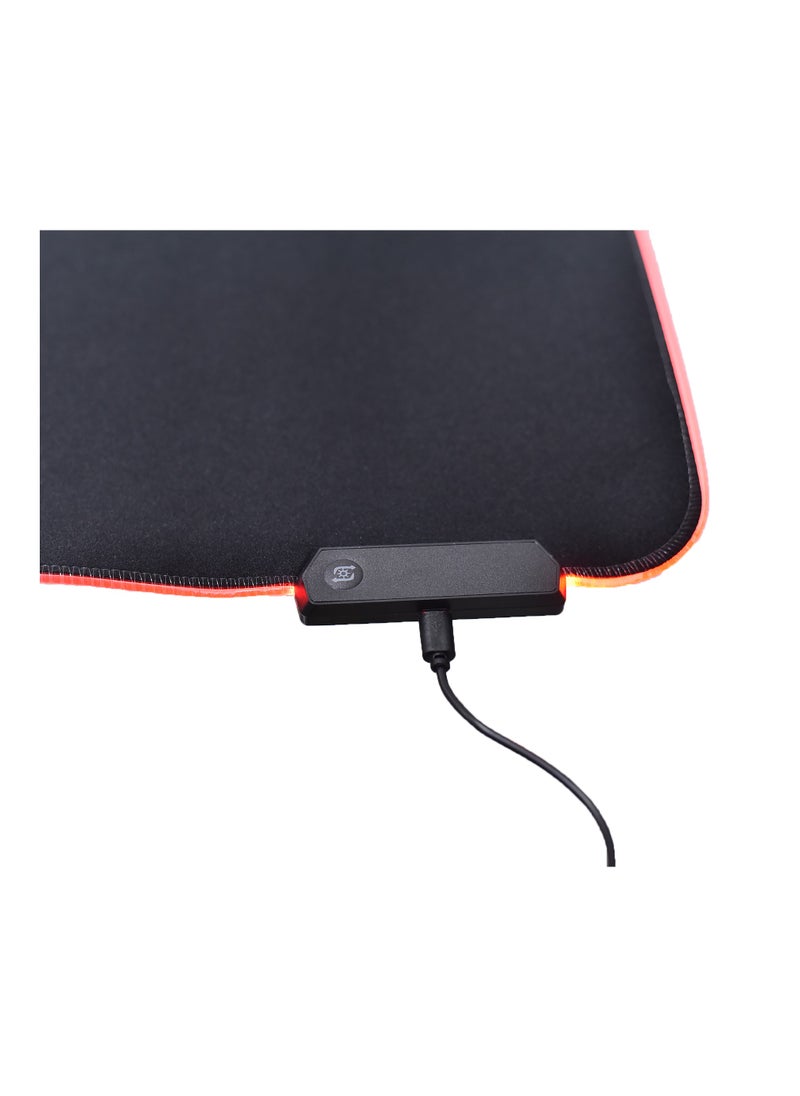 Generic - RGB Rubber Speed Surface Mouse Pad Its Works Great with All Mouse Sensor With Lighting Edges For Gaming  90x40 CM - Black - Image 1