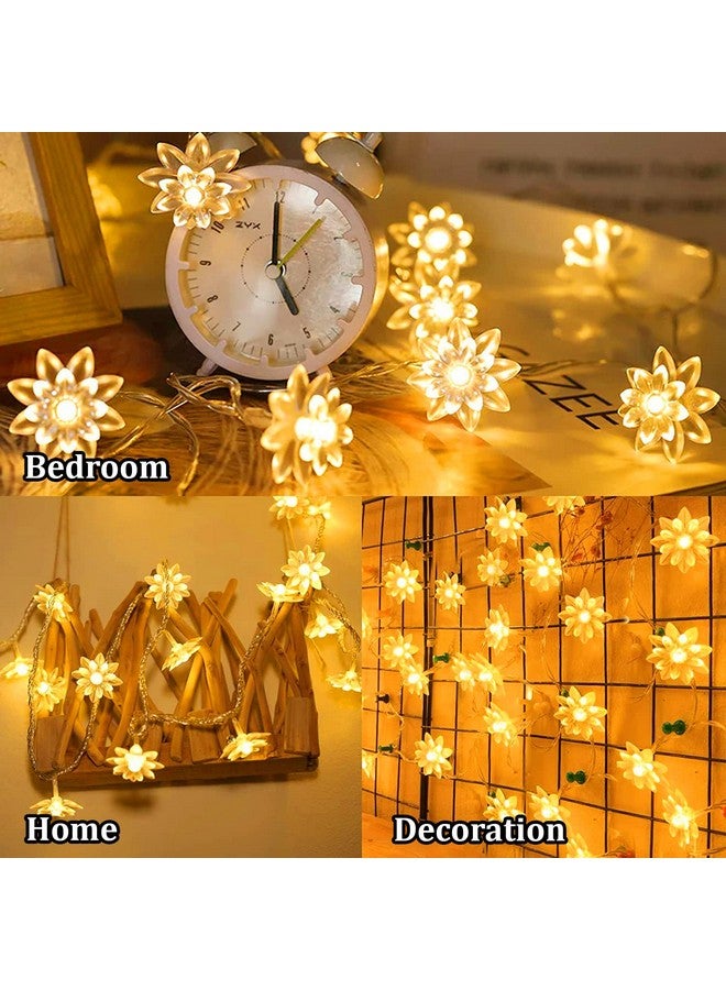 fizzytech fizzytech Plastic Lotus String Lights of Home Decoration Diwali Light for Party Birthday Diwali Christmas Navratri Valentine Gift Home Decoration Light (15 LED Lotus WW)  - Image 4