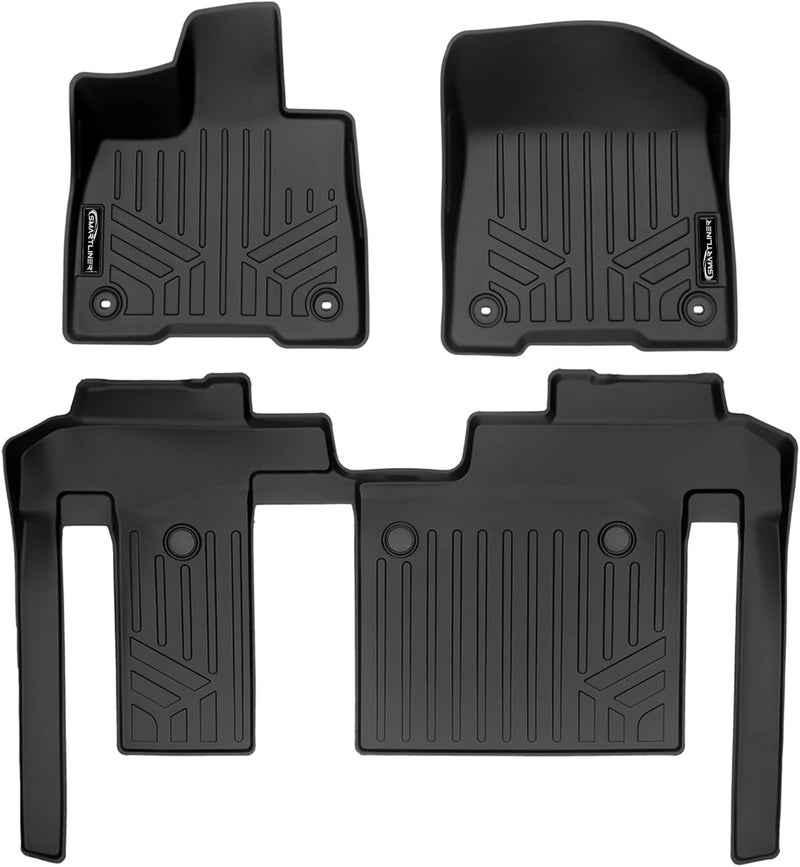 SMARTLINER Custom Fit Floor Mats 2 Row Liner Set Black for 2021-2023 Toyota Sienna - Image 1