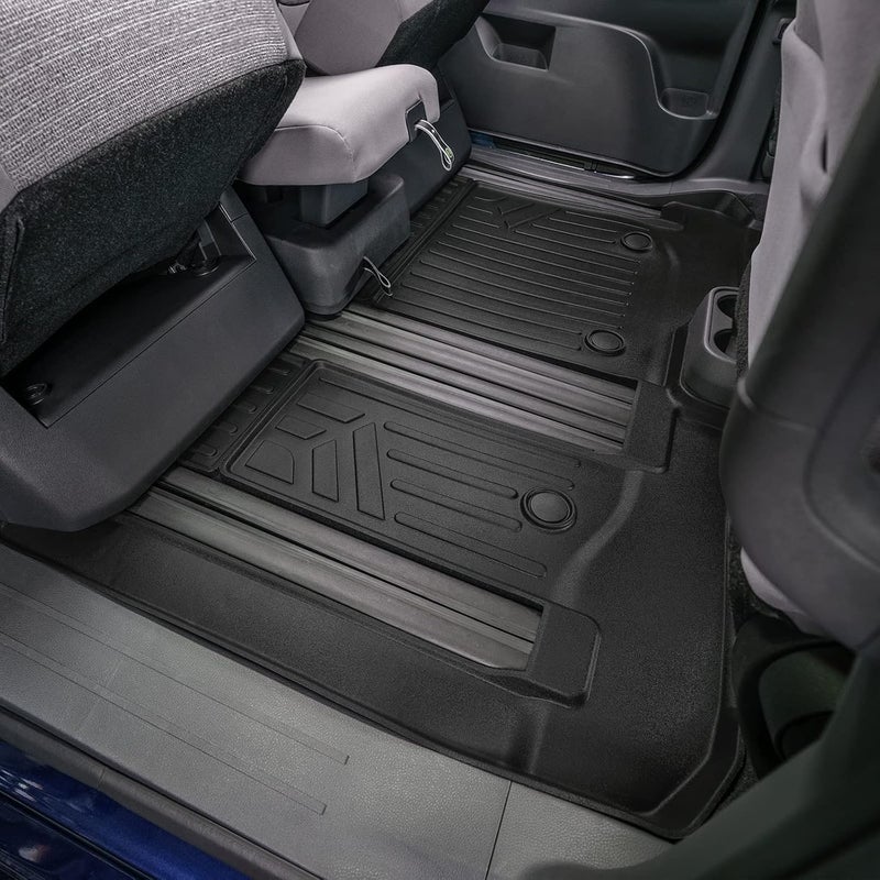 SMARTLINER Custom Fit Floor Mats 2 Row Liner Set Black for 2021-2023 Toyota Sienna - Image 4