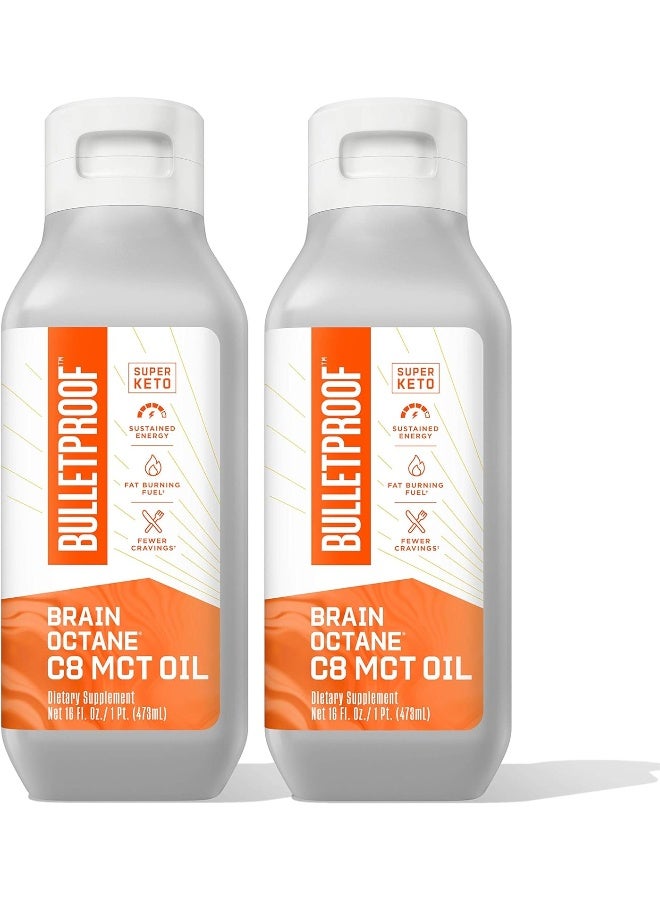 Bulletproof Brain Octane Mct Oil For Keto And Paleo Diet (16Oz) - Pack Of 2 - Image 1