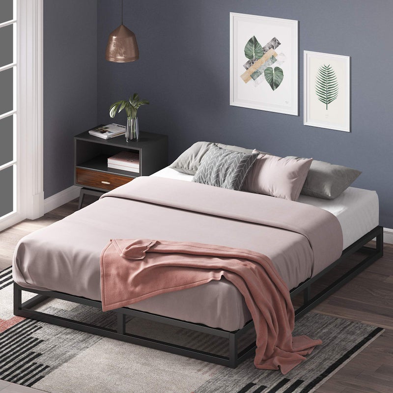 ZINUS Joseph 6 inch Metal Platform Bed Frame Mattress Foundation Wood Slat Support No Box Spring Needed Sturdy Steel Structure King