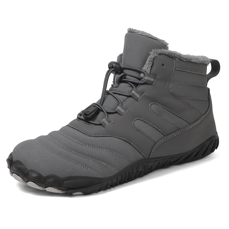 New Cotton Boots For Men And Women, Casual Cotton Shoes With Fleece Lining, Thickened Snow Boots, Warm Couple'S High-Top Comfortable Cotton Boots - Image 3