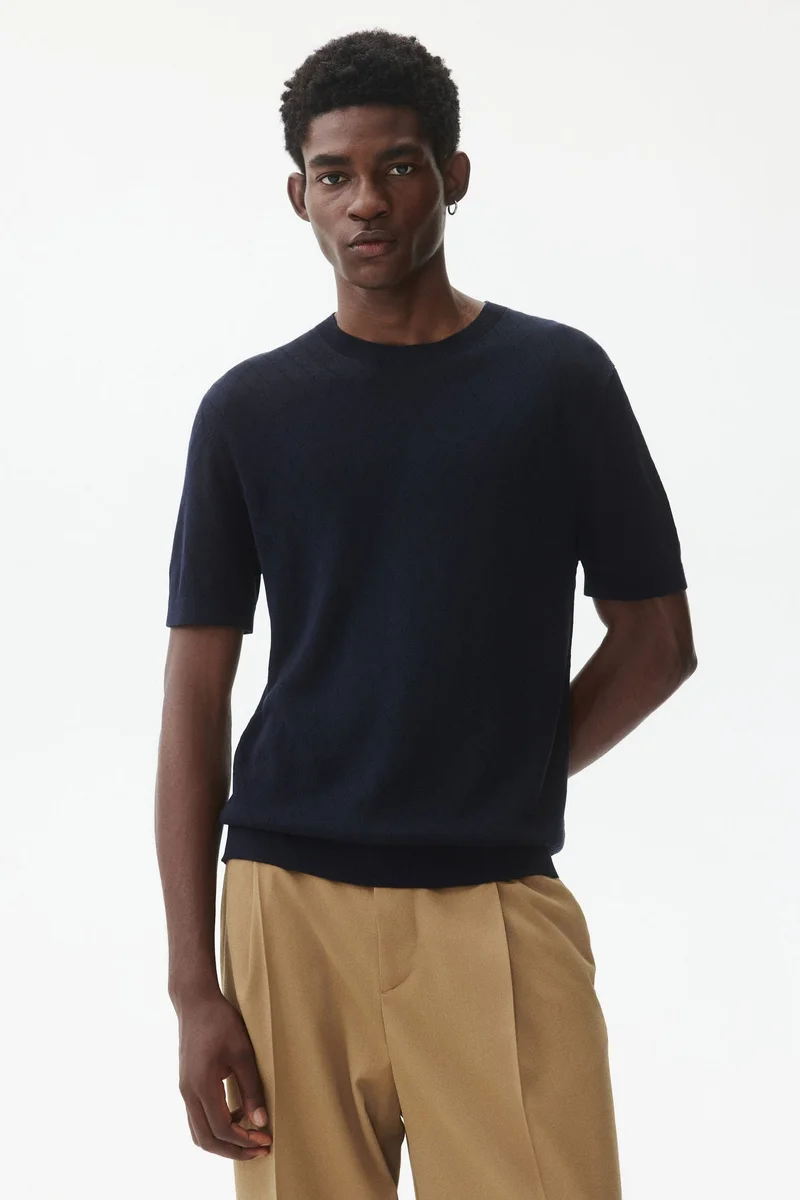 H&M Slim Fit Knitted T-shirt