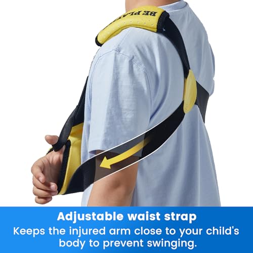 Velpeau Kids Arm Sling Shoulder Immobilizer with Waist Strap, Sponge Filled Design, Arm Support Brace for Children, Boys, Girls (Comfort Version, Duck Print, Left, 2XS: Bust 19″-23.5″) - Image 4