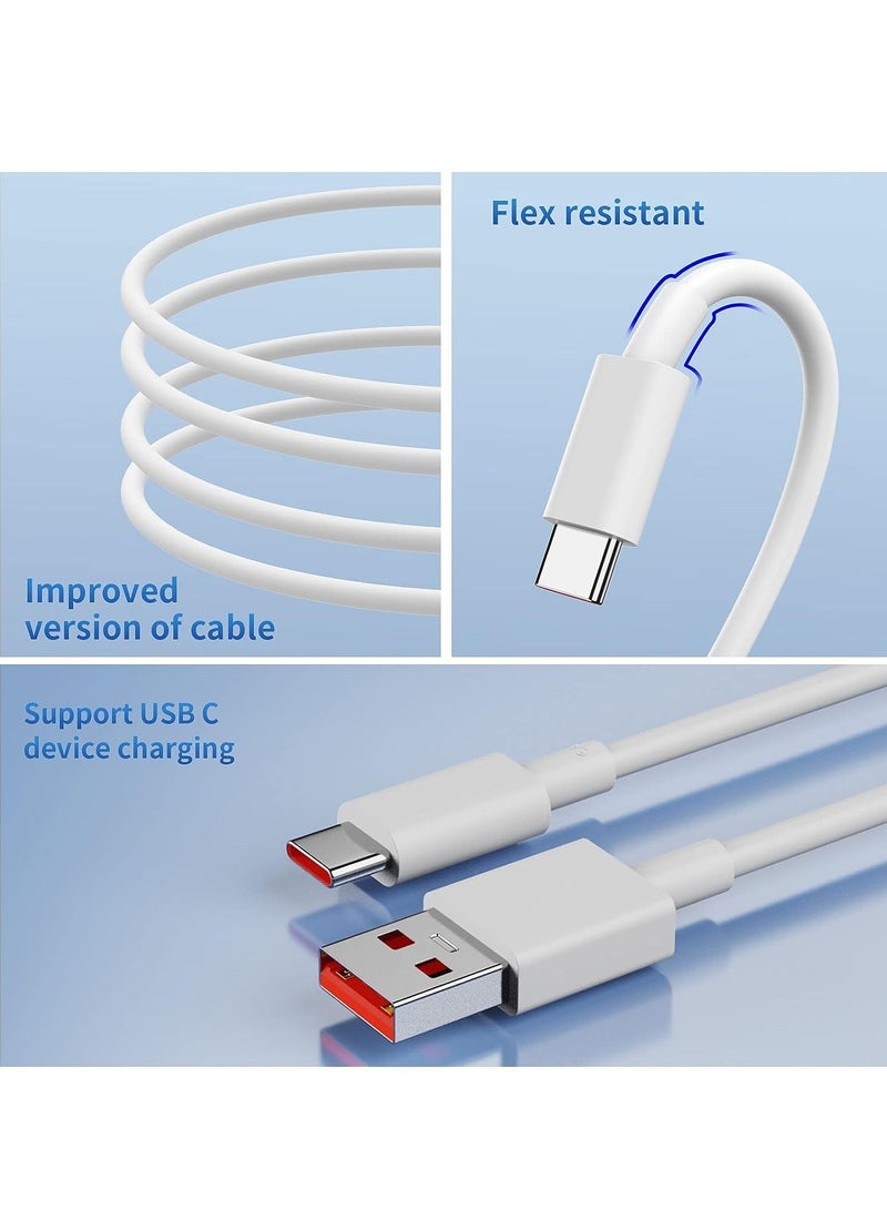 2Packs USB Type C 3A/120W MAX Data and Charging Cable for Xiaomi 15/14/13/12/11/10 and Redmi Note 14/13/12/11/10/9, Compatible Turbo Charge 33W, Sonic Charge 67W, GAN Charge 65W, Hiper Charge 120W - Image 2