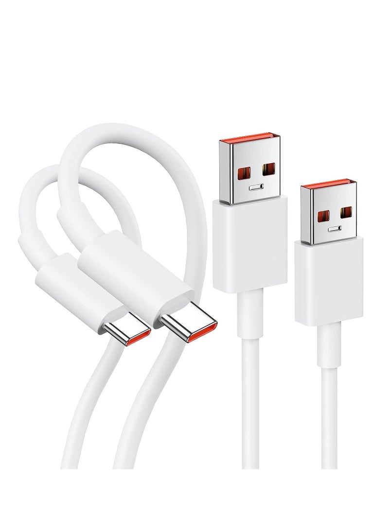 2Packs USB Type C 3A/120W MAX Data and Charging Cable for Xiaomi 15/14/13/12/11/10 and Redmi Note 14/13/12/11/10/9, Compatible Turbo Charge 33W, Sonic Charge 67W, GAN Charge 65W, Hiper Charge 120W - Image 1