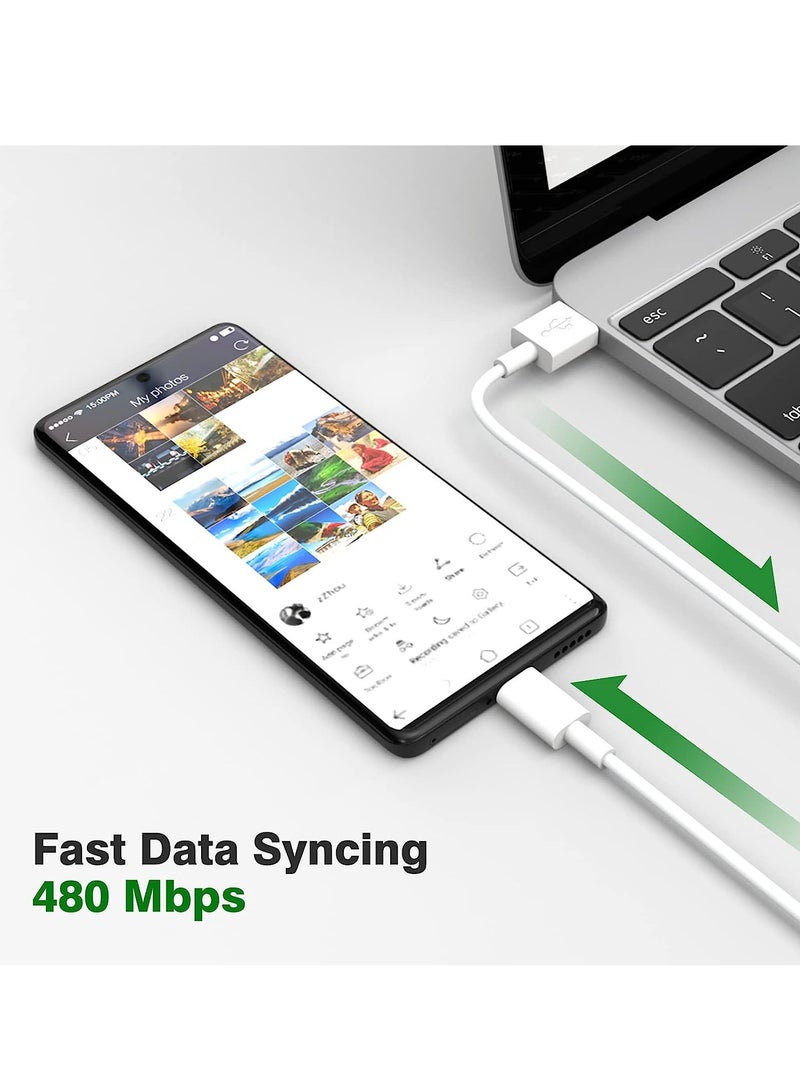 2Packs USB Type C 3A/120W MAX Data and Charging Cable for Xiaomi 15/14/13/12/11/10 and Redmi Note 14/13/12/11/10/9, Compatible Turbo Charge 33W, Sonic Charge 67W, GAN Charge 65W, Hiper Charge 120W - Image 3