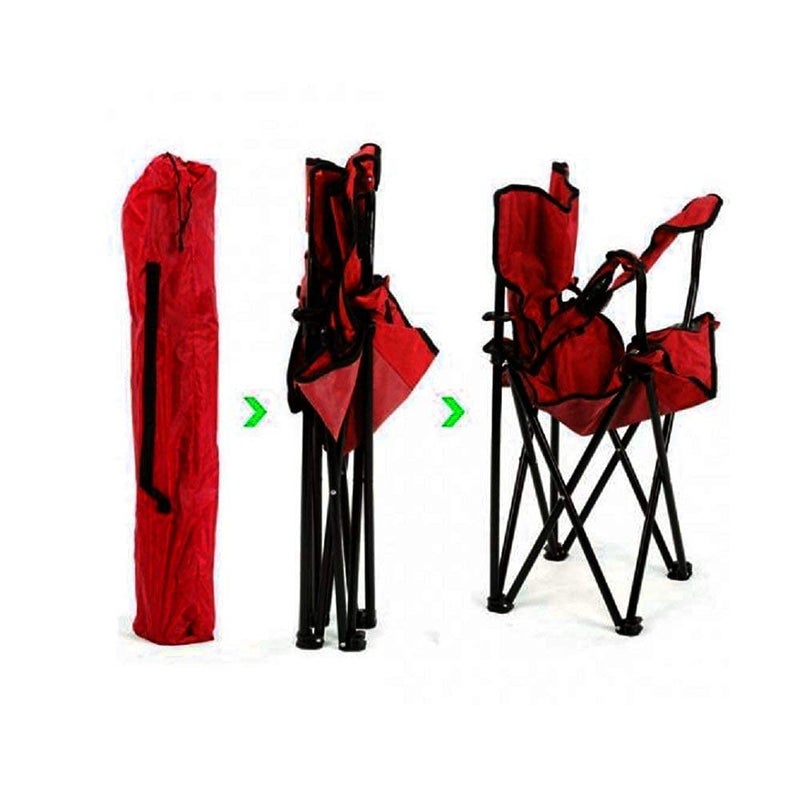 Lomesh Polyester Standard Quad Lightweight Camping Chair Fold able and PortableCollapsible Chair with Carrying Bag for Outdoor - Image 4