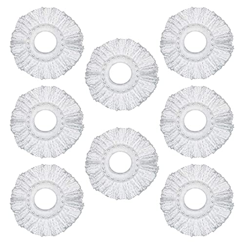 GTC® Pack of Eight Replacement Head Refill for 360° Rotating Easy Spin Mop Cleaner Duster Refill - Image 1