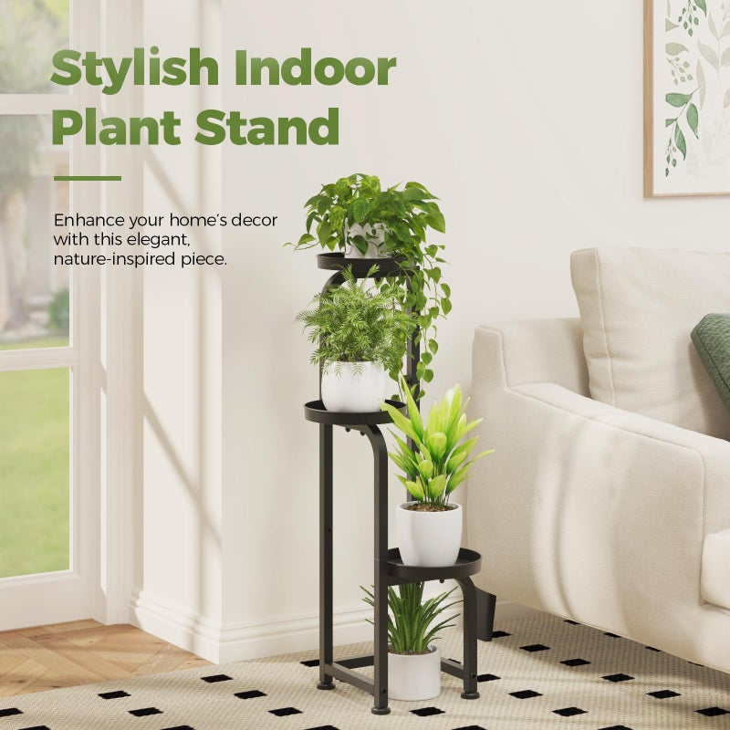 Bamworld Tall Plant Stand Indoor Outdoor, Corner Metal Flower Pot Stands for Multiple Plants, 3 Tier Heavy Duty Plant Shelf for Patio Garden Balcony Living Room Bedroom - Image 5