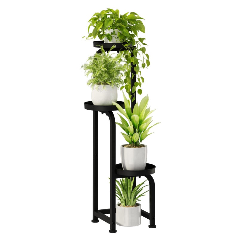 Bamworld Tall Plant Stand Indoor Outdoor, Corner Metal Flower Pot Stands for Multiple Plants, 3 Tier Heavy Duty Plant Shelf for Patio Garden Balcony Living Room Bedroom - Image 1