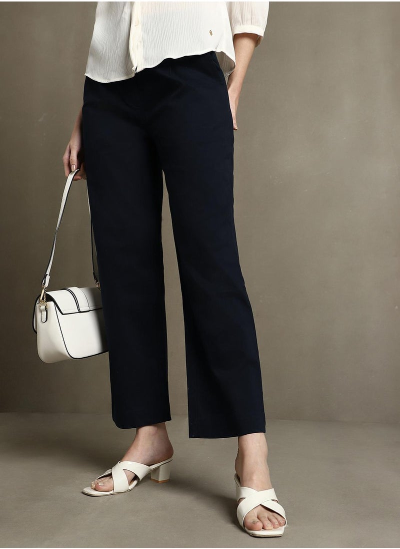 Dennis Lingo Navy Pants For Women  - Image 5