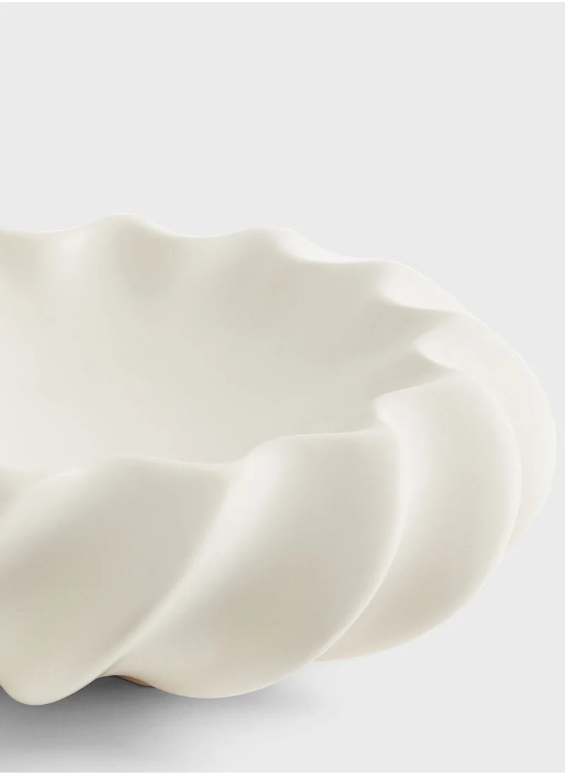 H&M Ribbed Stoneware Bowl