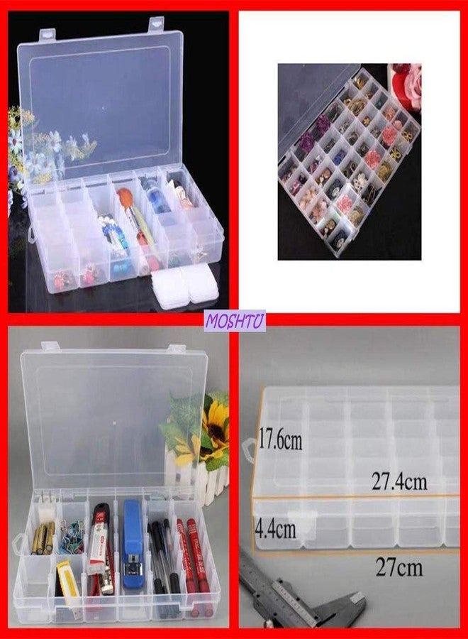 MOSHTU Plastic 36 Grid Cells Multipurpose Medicine Jewellery Cosmetic Storage Box - Image 3