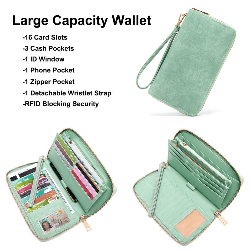 Soperwillton Women Fashion Backpack Purse Anti-Theft Leather Shoulder Bag Travel Multi Pockets Handbag Wallet Set 3pcs - Image 5