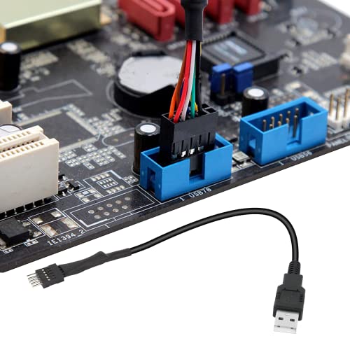 XMSJSIY USB A to 9 Pin USB Header, 9 Pin Motherboard Male IDC Dupont to USB 2.0 Type A Male Cable Cord Extender Adapter Converter Cable - 20cm - Image 5