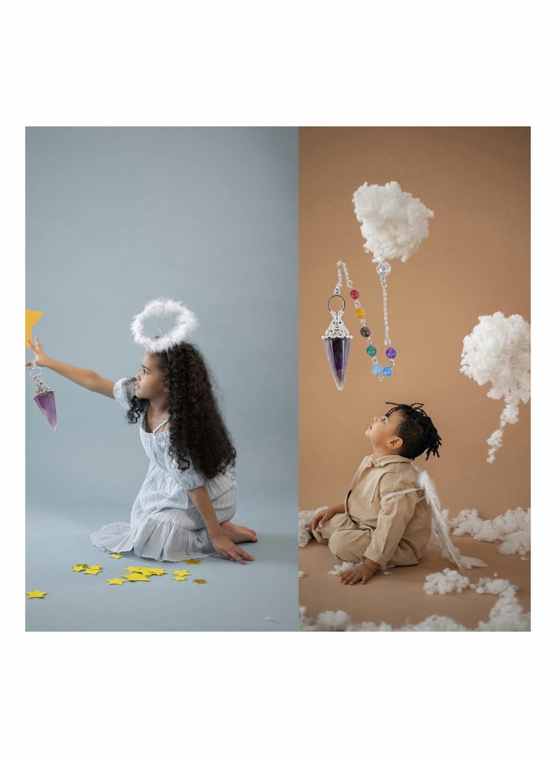 7 Chakra Amethyst Crystal Pendulum Set for Dowsing Reiki Healing and Meditation Balancing - Image 5