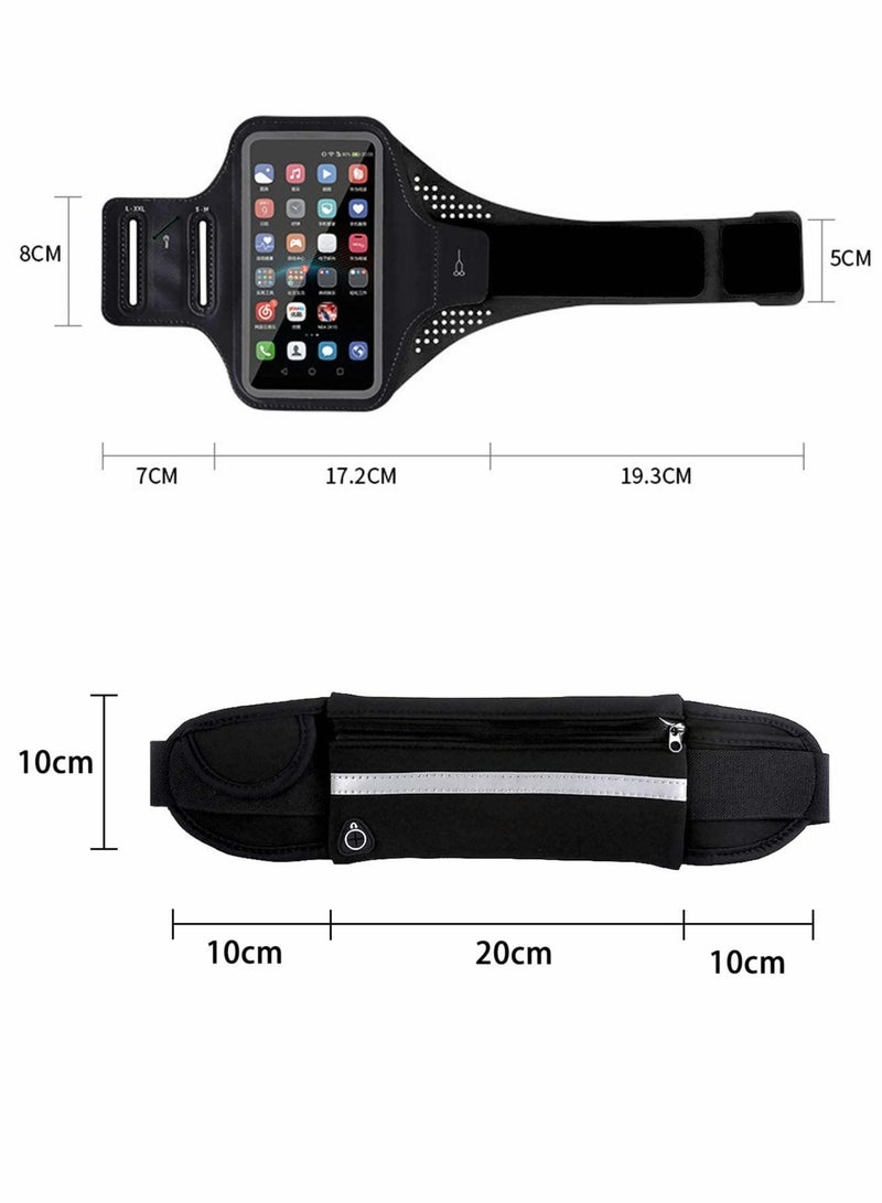 Barakah Cell Phone Armband Case and Running Waist Set, Waterproof and Reflective - Image 2