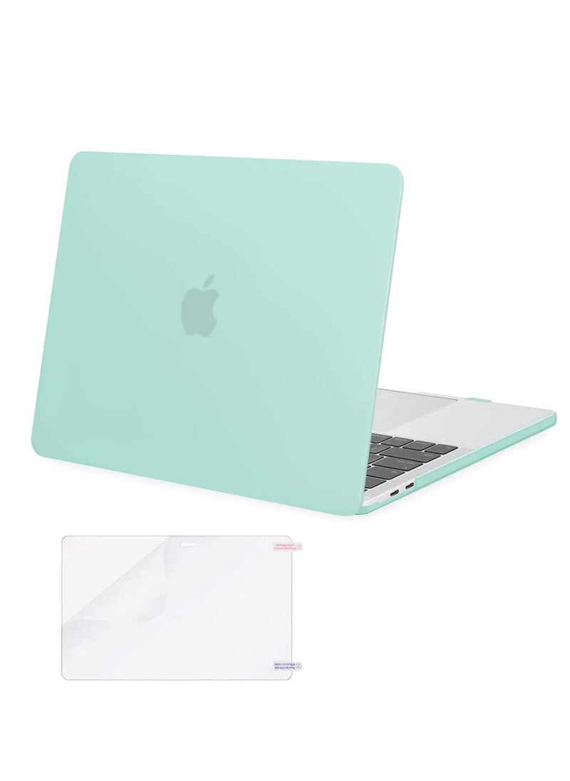 Generic - MacBook Pro 13 inch Case M2 2022 /2021 2020-2016 A2338 M1 A2251 A2289 A2159 A1989 A1708 A1706 with/Without Touch Bar Plastic Hard Shell & Screen Protector Mint Green - Image 1