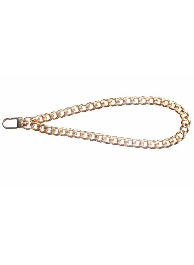 Chain Strap Wristlet Chain Strap for Wallet Clutch Purse with Chain Strap Coin Purse Keychain Strap Unique&Safe, A Gold Metal Chain, One size