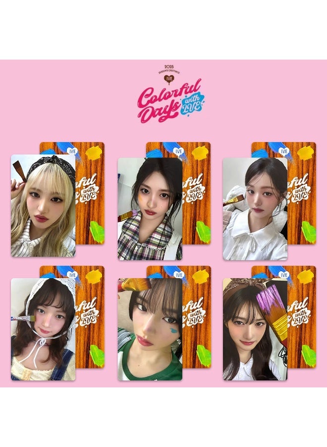 NIBEMINENT 6 Pcs Kpop IVE Season's Greetings Lomo Cards Card For Fans Collection Gifts - Image 1
