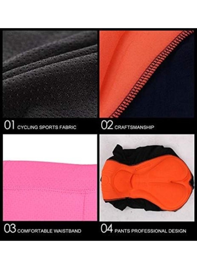 HALAMODO 3D Gel Padded High-Waisted  Bicycle Shorts with Inner Padding and Anti-Slip Leg Grips 7inch  - Image 3