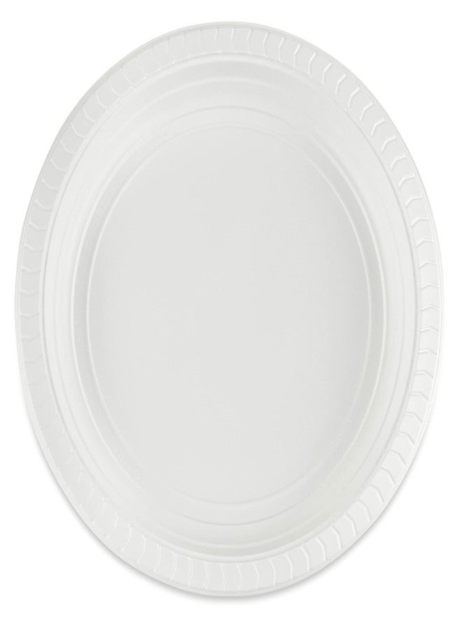 Blue Sky 9 Inch White Plastic Plates - [200 Count] Disposable Plastic Plates, Microwave Safe, Perfect for Birthday Parties, Weddings, Banquets, Picnics, and Everyday Use - Image 4