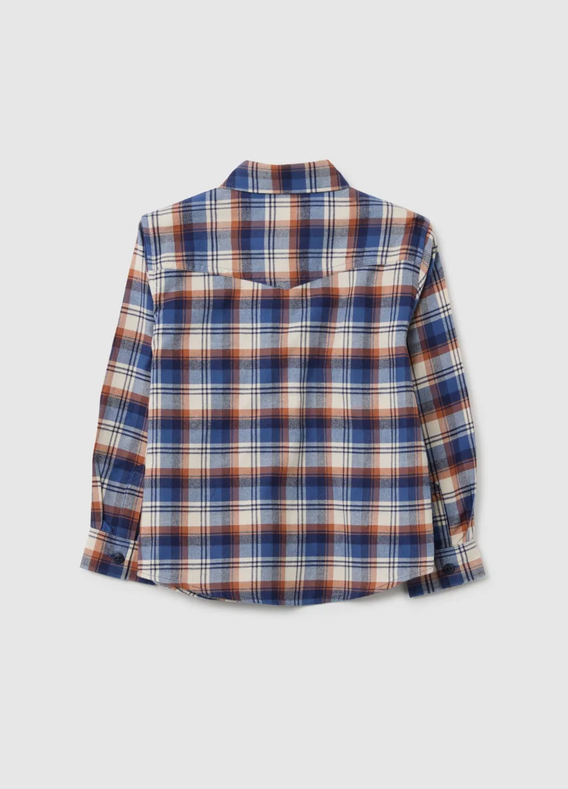 Ovs BOYS' MULTICOLOUR PURE COTTON SHIRT REGULAR FIT