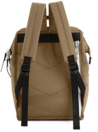 himawari Laptop Backpack for Women & Men 16 Inch - Water Resistant Anti-Theft Travel Backpack with USB Charging Port, Large Business Computer Bag for College (1881-mocha) - Image 3