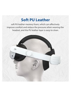 SYOSI Head Strap for Meta Quest 3, Super Soft and Skin Friendly PU Surface, Elite Strap Replacement, Adjustable Enhanced Support and Lightweight Design VR Accessories for Meta Quest 3  - Image 2