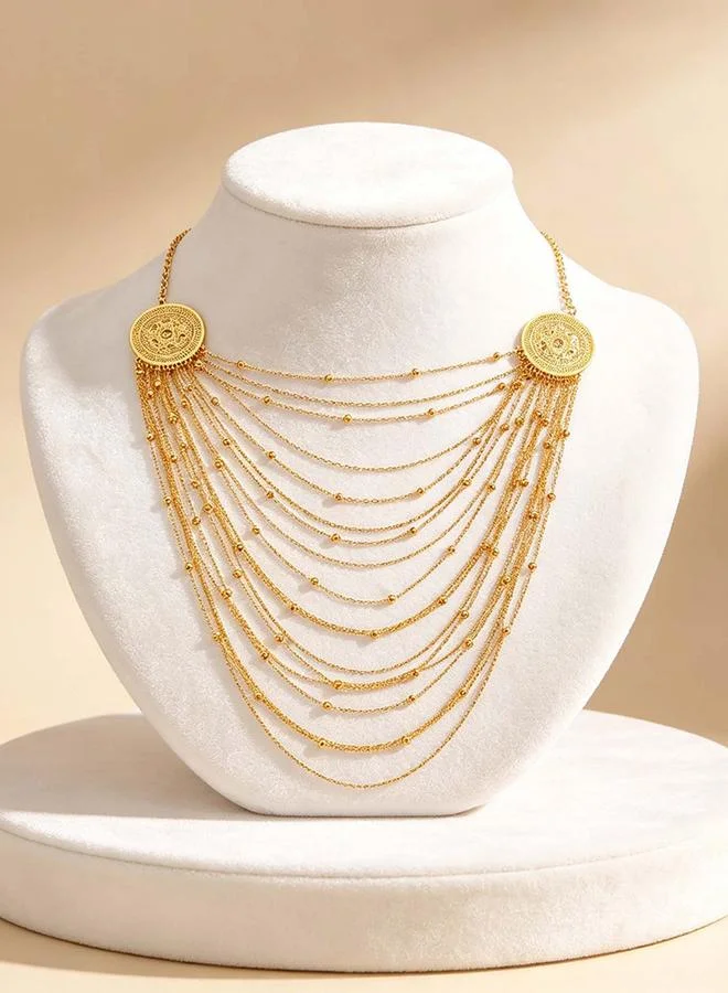Take Two Coin Detail Layered Necklace