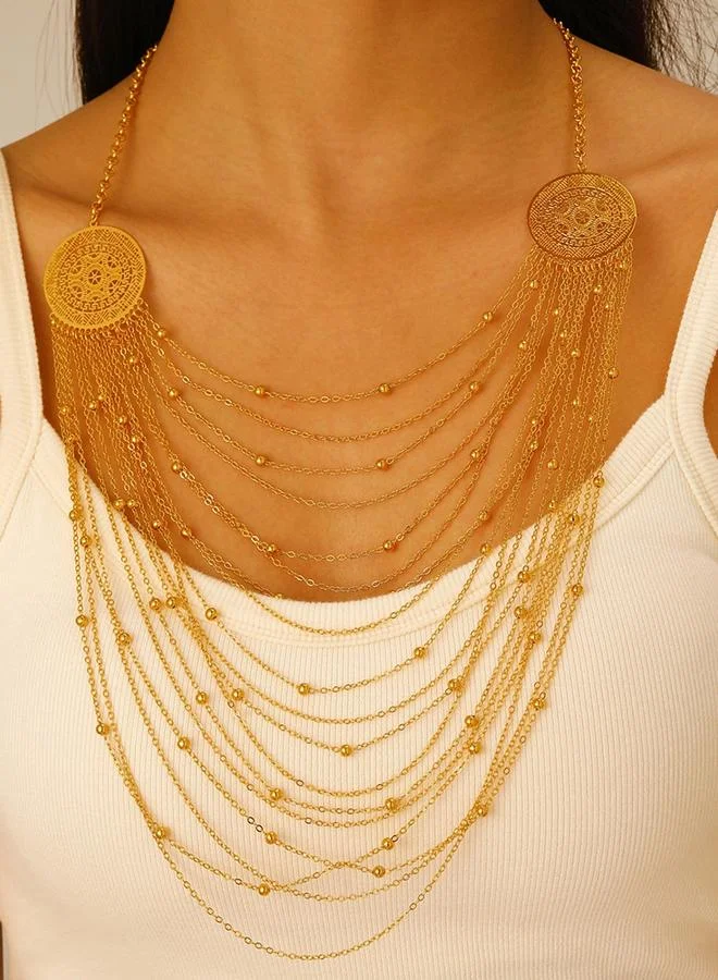 Take Two Coin Detail Layered Necklace