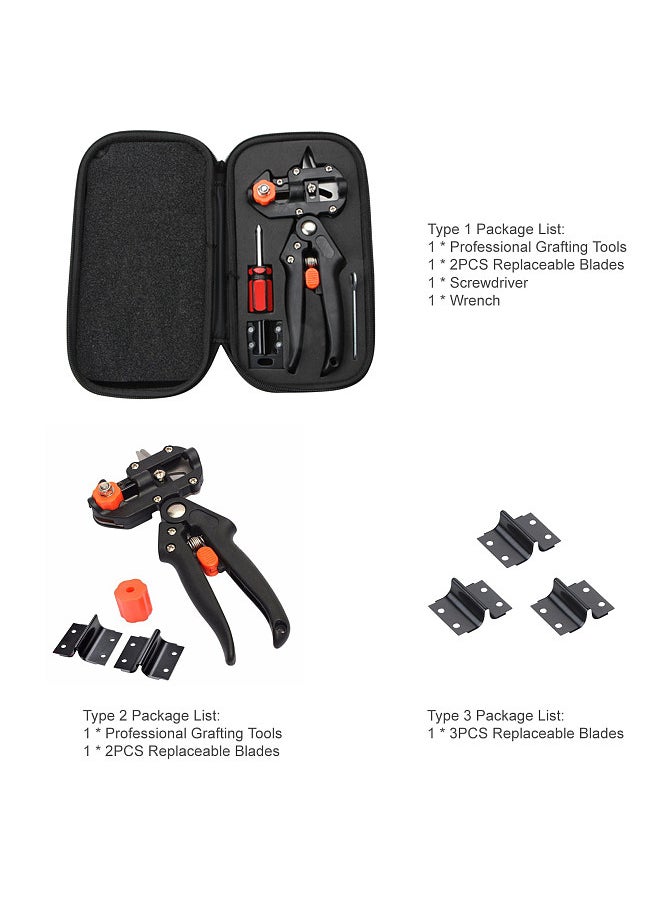 Generic - Professional Grafting Tools Grafter Pruner Kit Garden Fruit Tree Pruning Grafting Shears 2 in 1 Scissors Cutting Tool Kit Set with Replaceable Blades - Image 1