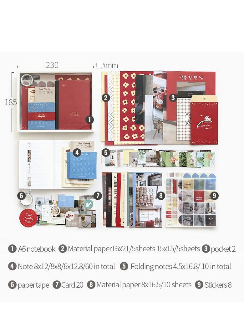 DIY Journal Kit for Girls - 155pcs DIY Journal Set for Teen Girls, Arts and Crafts kits for Kids, Diary Supplies Set, Journaling Art Crafts Kit, Ideal Gifts for 8 9 10 11 12 13 14 Year Old Girl - Image 1