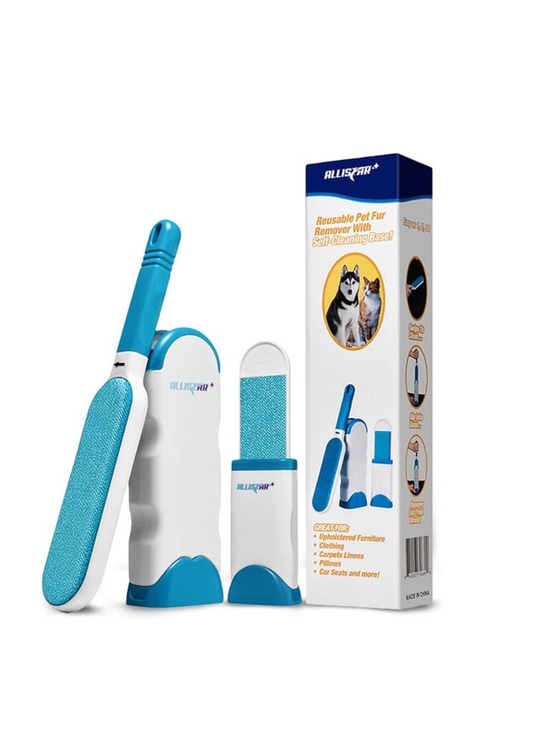 مزيل الوبر وشعر الحيوانات الأليفة، مزيل الوبر بدون إعادة تعبئة، أدوات تنظيف ومستلزمات حيوانات أليفة قابلة لإعادة الاستخدام، مزيل شعر القطط والكلاب على الوجهين، يُستخدم كمنظف للملابس أو الأثاث أو الأريكة - Image 1