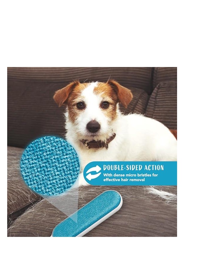 مزيل الوبر وشعر الحيوانات الأليفة، مزيل الوبر بدون إعادة تعبئة، أدوات تنظيف ومستلزمات حيوانات أليفة قابلة لإعادة الاستخدام، مزيل شعر القطط والكلاب على الوجهين، يُستخدم كمنظف للملابس أو الأثاث أو الأريكة - Image 2