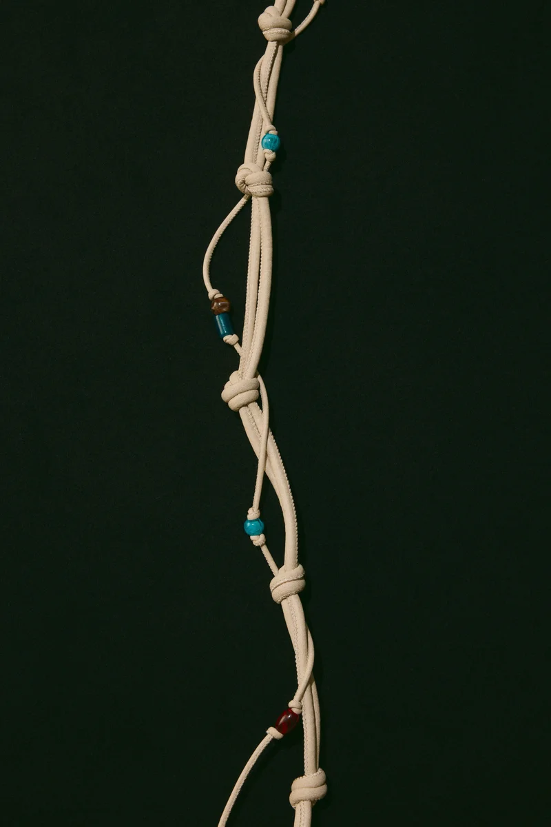 Embellished cord belt