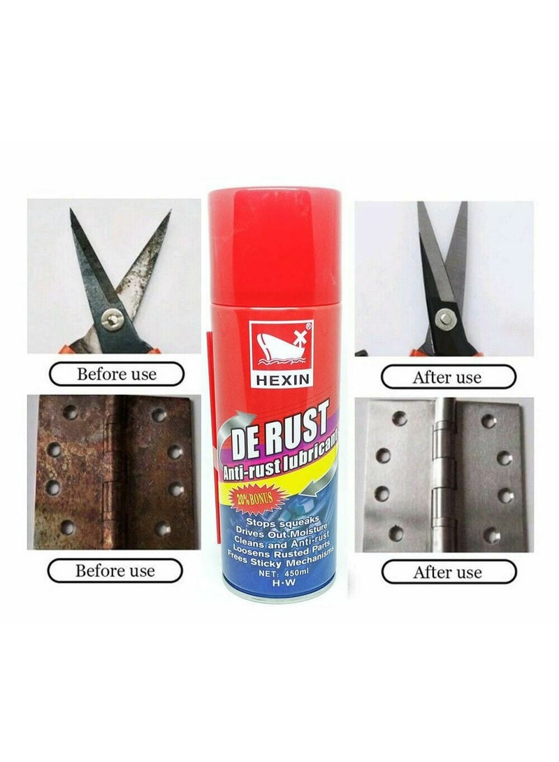 بخاخ مزيل الصدأ السحري - تركيبة شديدة التحمل سعة 400 مل للأسطح المعدنية والأدوات والمعدات - بخاخ سريع المفعول لتنظيف التآكل والحماية - Image 2