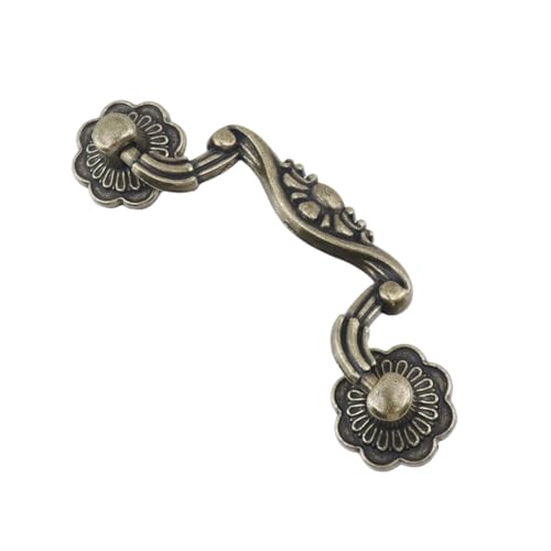 Mcredy Drop Down Bail Pull Handle,3" Mounting Hole Distance Dresser Ring Pull Handles Zinc Alloy Vintage Retro Chic Pulls Pack of 10 - Image 5