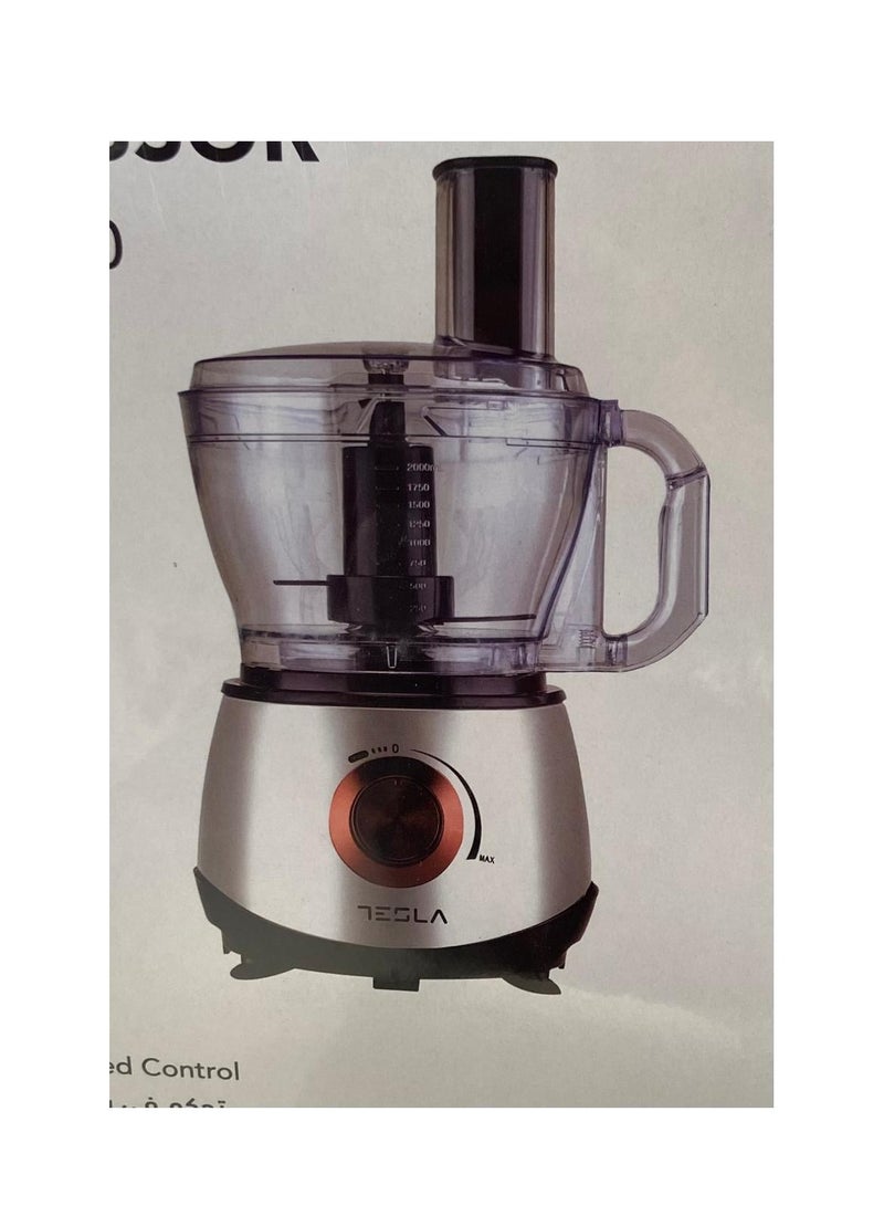 Tesla Food Processor 800 Watts 2 Liter Bowl TSL-FP100 Food Processor - Image 3